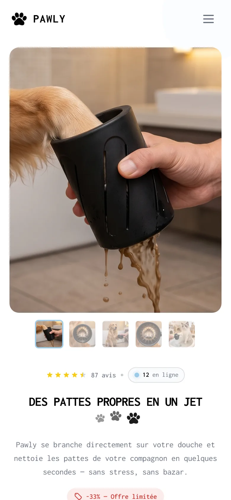 Pawly Shopping — Mobile