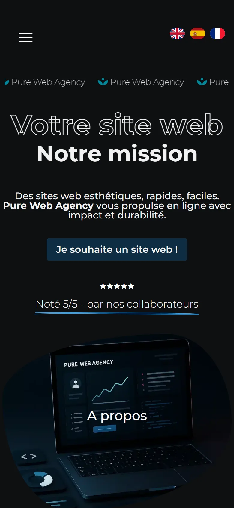 Pure Web Agency — Mobile
