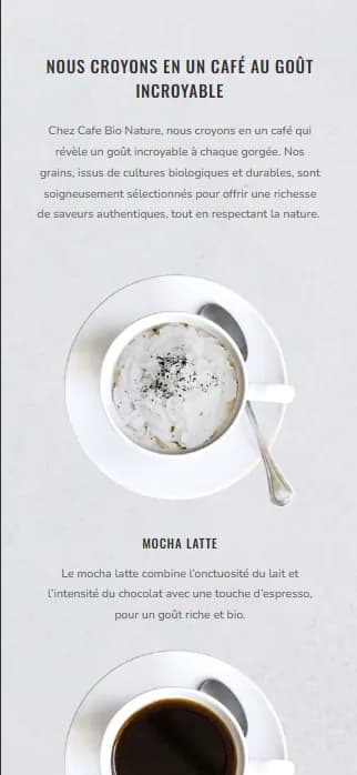 Café Bio Nature — Mobile