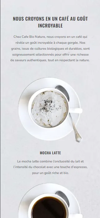 Café Bio Nature — Mobile